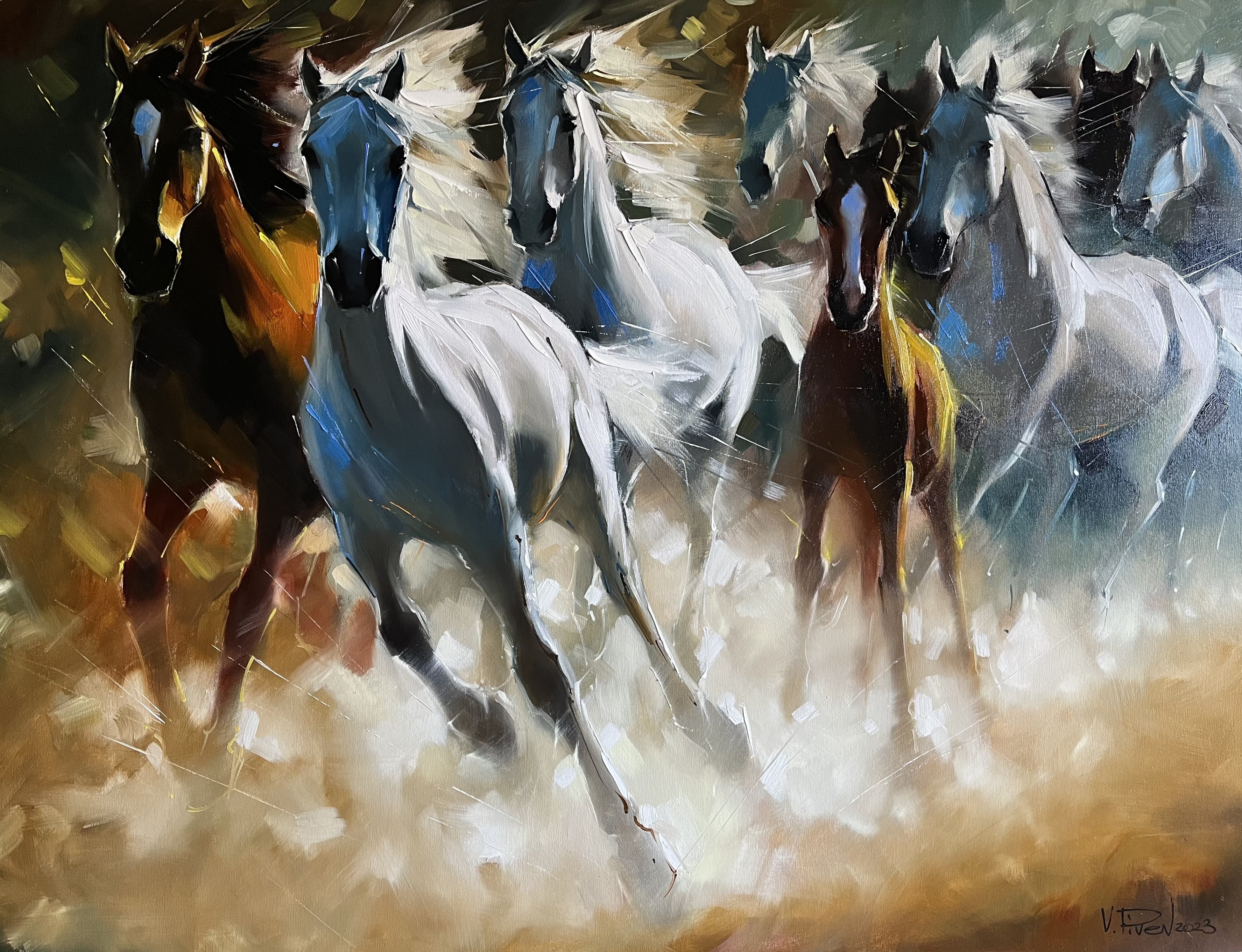 The Spirit of Freedom — original oil painting by Volodymyr Piven