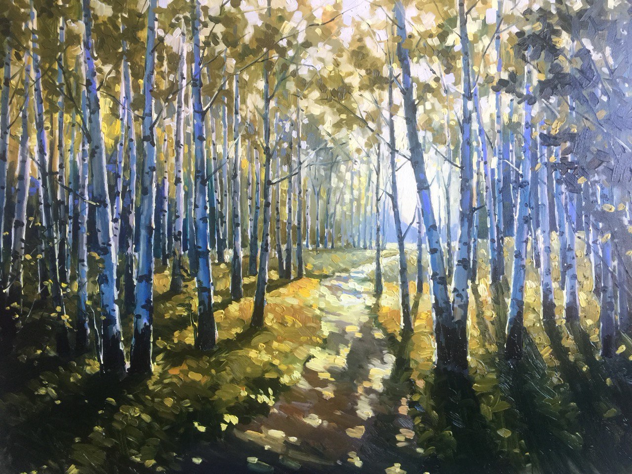 Birch Trees — original oil painting by Volodymyr Piven
