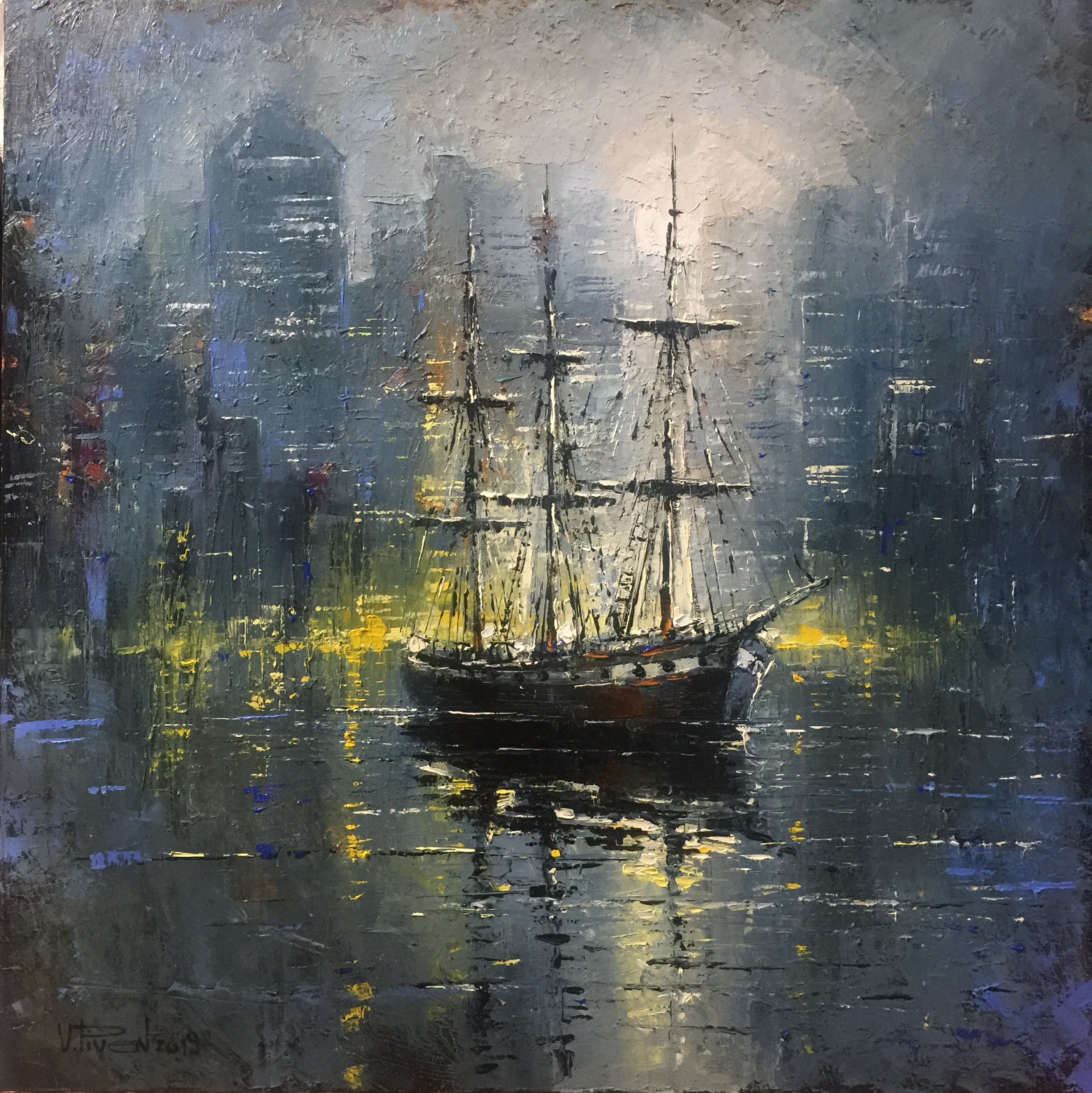 Dead Calm — original oil painting by Volodymyr Piven