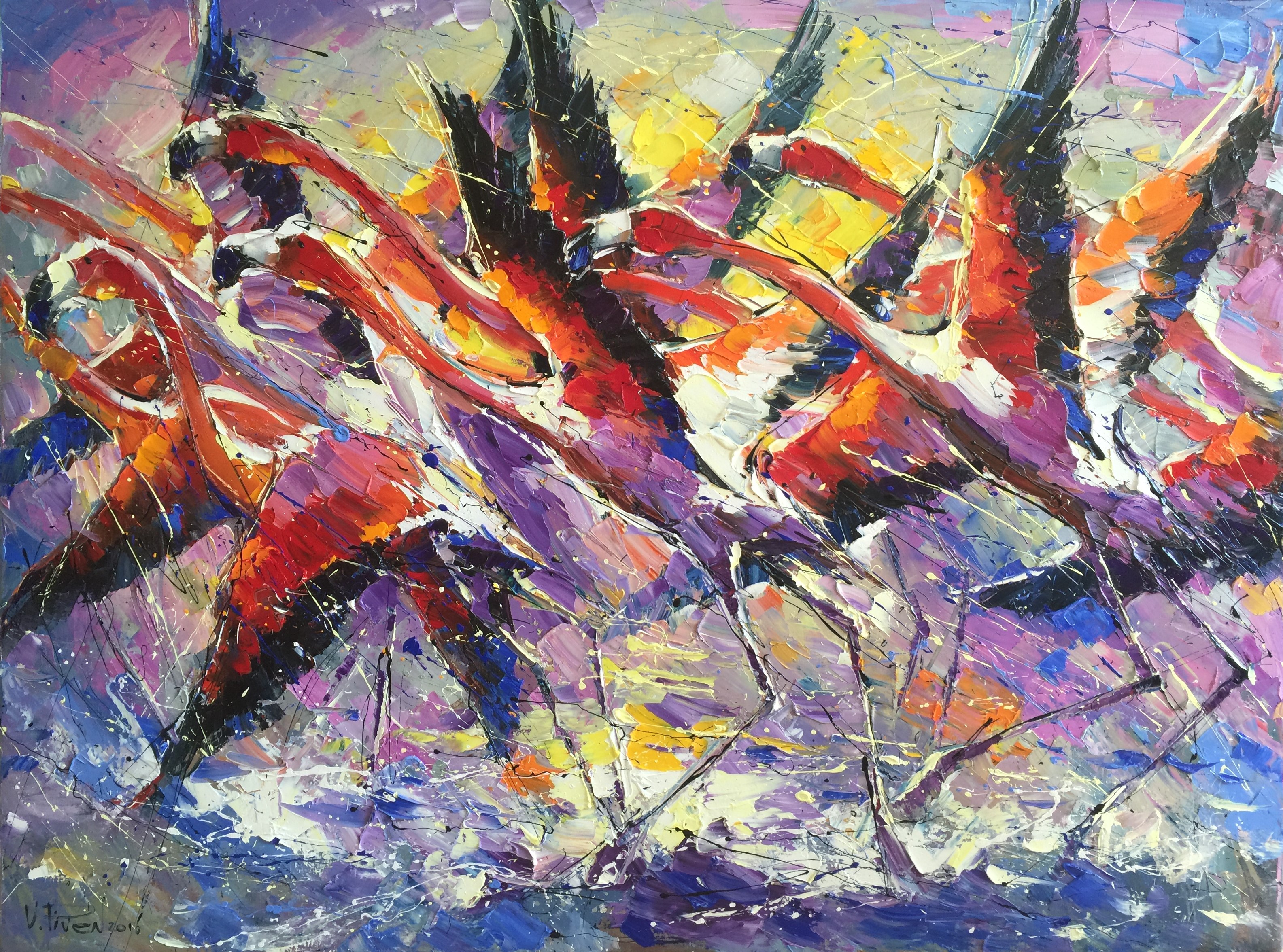 The Flight of Freedom — original oil painting by Volodymyr Piven